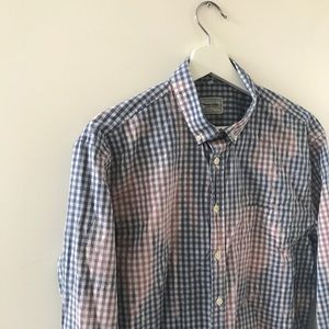 Frank & Oak Gingham Shirt. Custom fabric treatment